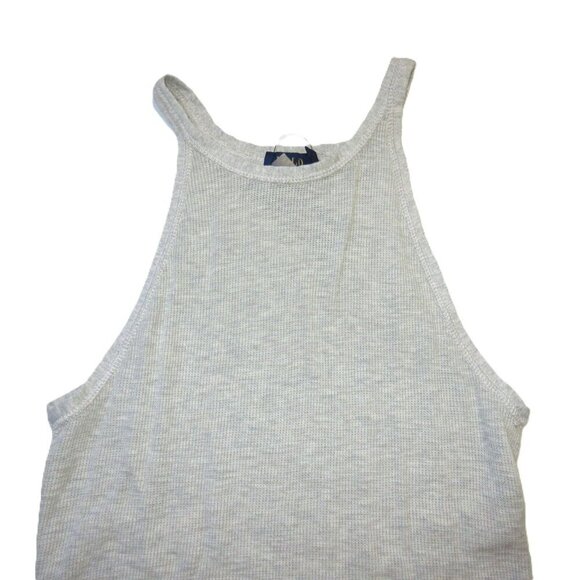 NWT Polo Ralph Lauren Waffle Knit Maxi in Heather Gray Thermal Tank Dress M - Picture 3 of 4